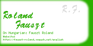 roland fauszt business card